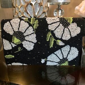 America and Beyond Beautiful Hand Beaded Clutch/Crossbody “The Daisy Duke” Bag.